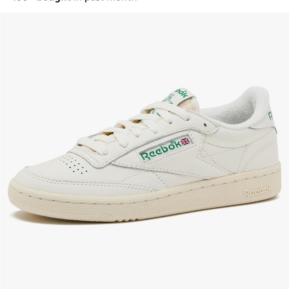 Reebok White and Green Sneakers